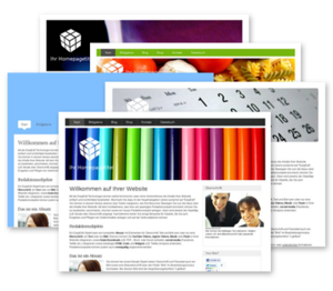 Designvorlagen für Ihre Homepage zum auswählen und bearbeiten